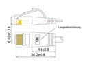SLIM Slimpatchkabel  Cat 6, UTP, 1 m, Grau