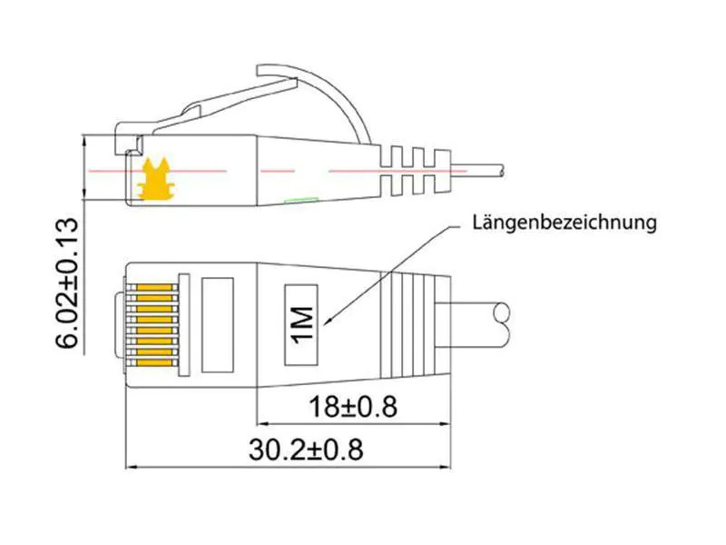 SLIM Slimpatchkabel  Cat 6, UTP, 1 m, Orange