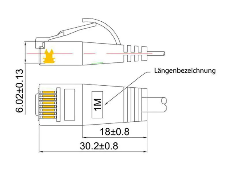 SLIM Slimpatchkabel  Cat 6, UTP, 1 m, Schwarz