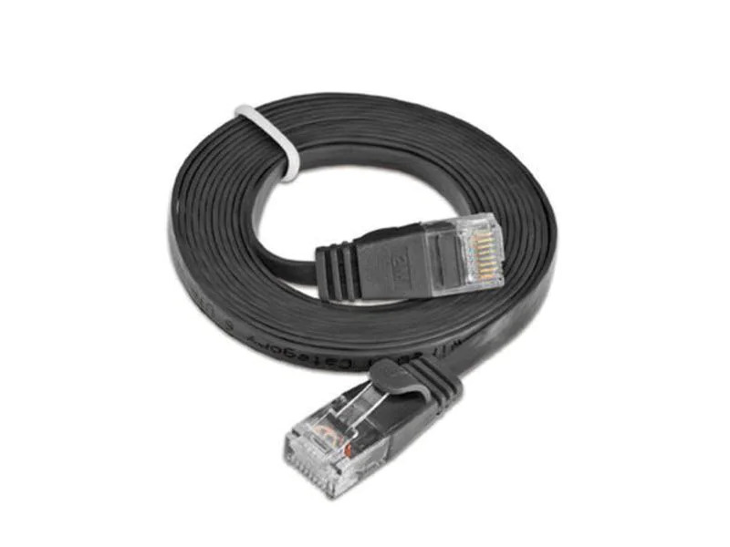 SLIM Slimpatchkabel  Cat 6, UTP, 1 m, Schwarz