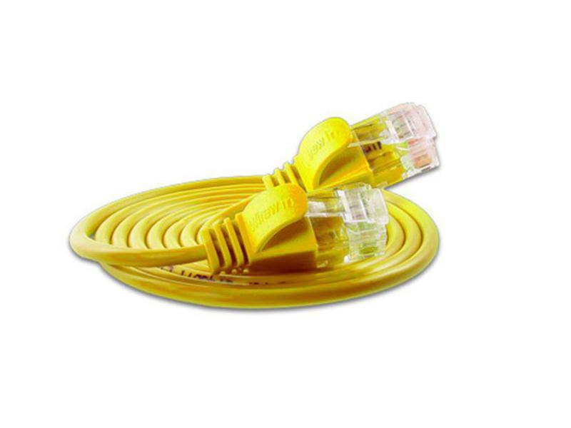 SLIM Slimpatchkabel  Cat 6, UTP, 1.5 m, Gelb