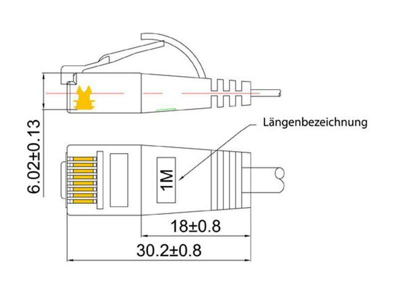 SLIM Slimpatchkabel  Cat 6, UTP, 1.5 m, Gelb