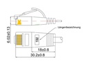 SLIM Slimpatchkabel  Cat 6, UTP, 1.5 m, Grau