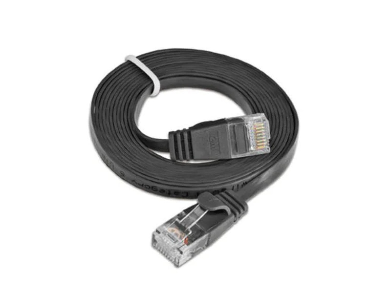 SLIM Slimpatchkabel  Cat 6, UTP, 1.5 m, Schwarz