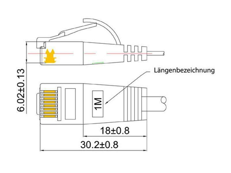 SLIM Slimpatchkabel  Cat 6, UTP, 10 m, Gelb