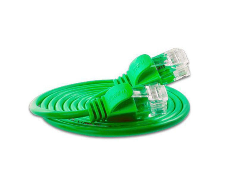 SLIM Slimpatchkabel  Cat 6, UTP, 10 m, Grün