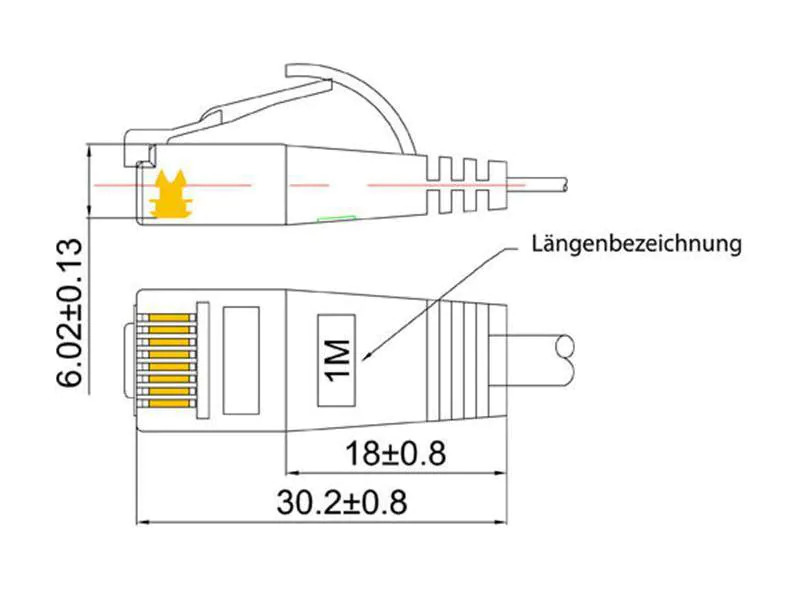 SLIM Slimpatchkabel  Cat 6, UTP, 10 m, Schwarz