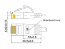 SLIM Slimpatchkabel  Cat 6, UTP, 15 m, Grün