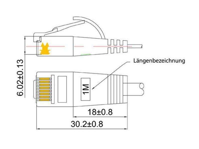 SLIM Slimpatchkabel  Cat 6, UTP, 15 m, Orange