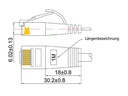 SLIM Slimpatchkabel  Cat 6, UTP, 15 m, Rot