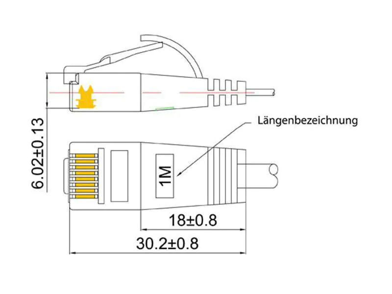 SLIM Slimpatchkabel  Cat 6, UTP, 2 m, Gelb