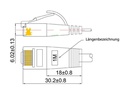 SLIM Slimpatchkabel  Cat 6, UTP, 2 m, Grau
