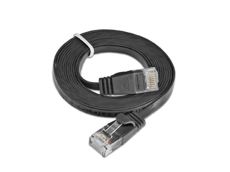 SLIM Slimpatchkabel  Cat 6, UTP, 2 m, Schwarz