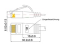SLIM Slimpatchkabel  Cat 6, UTP, 2 m, Violett