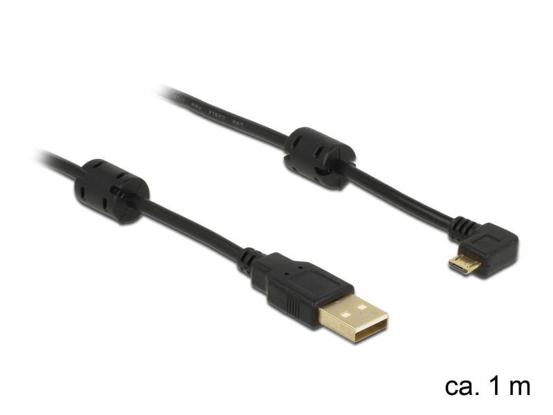 Delock USB 2.0-Kabel 270°gewinkelt USB A - Micro-USB B 1 m