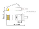 SLIM Slimpatchkabel  Cat 6, UTP, 20 m, Gelb