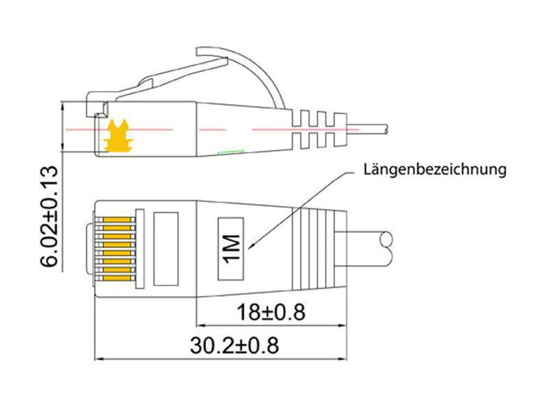 SLIM Slimpatchkabel  Cat 6, UTP, 20 m, Grau