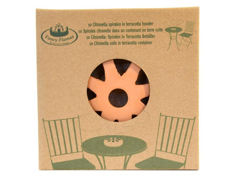 Esschert Design Insektenabwehr Citronella Spiralen in Terrakotta