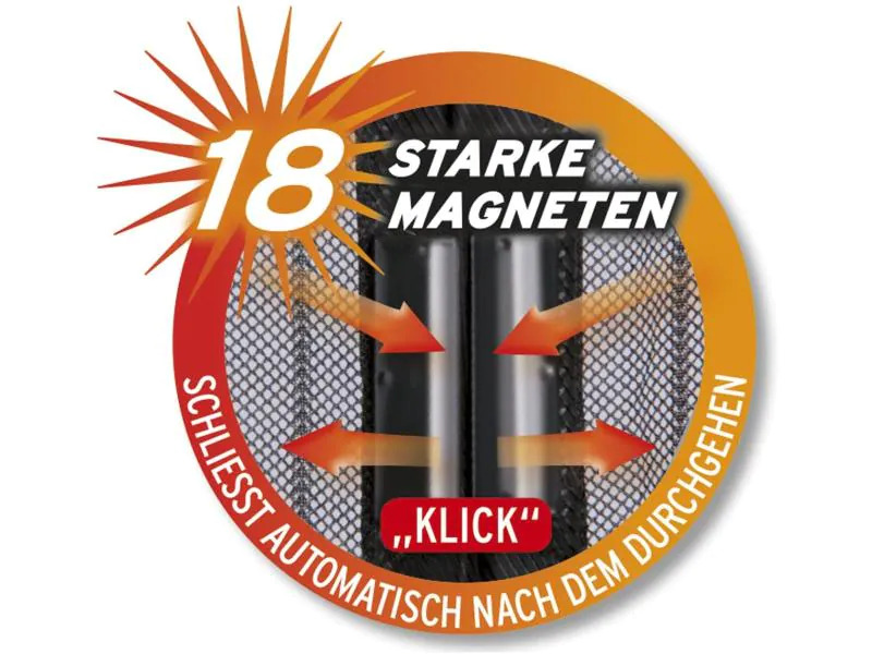 EASYmaxx Fliegengitter Magic Click, 90x210 cm
