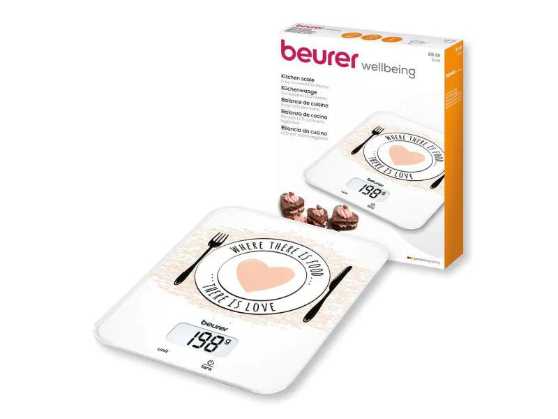 Beurer Küchenwaage KS19 Love Weiss