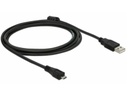 Delock USB 2.0-Kabel mit Ferritkern USB A - Micro-USB B 2 m