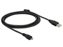 Delock USB 2.0-Kabel mit Ferritkern USB A - Micro-USB B 2 m