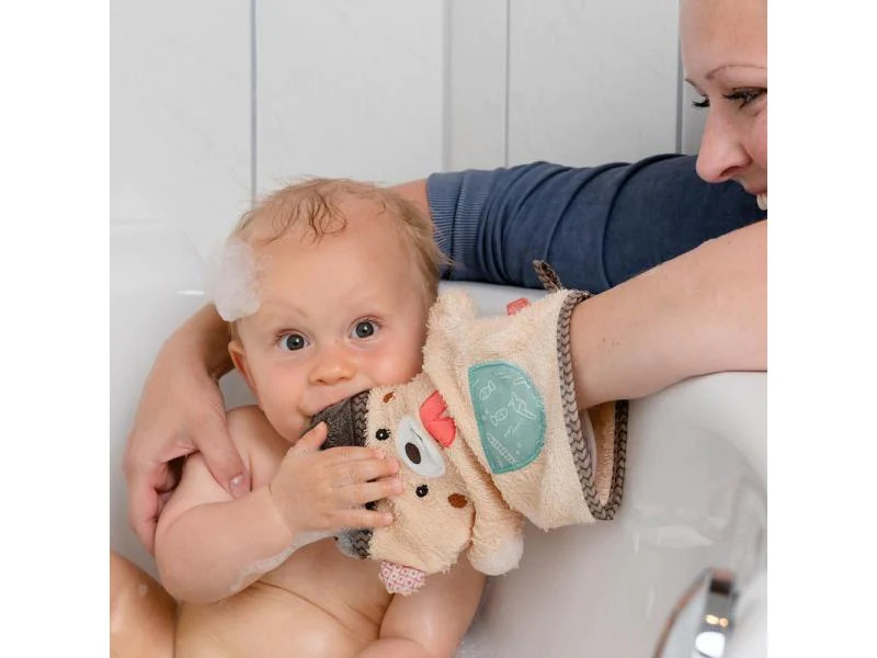 fehn Baby-Waschhandschuh Bär Bruno
