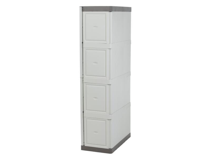 Art Plast Gartenschrank Taupe/Elfenbein