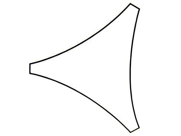 Perel Sonnensegel 360 cm, Dreieck