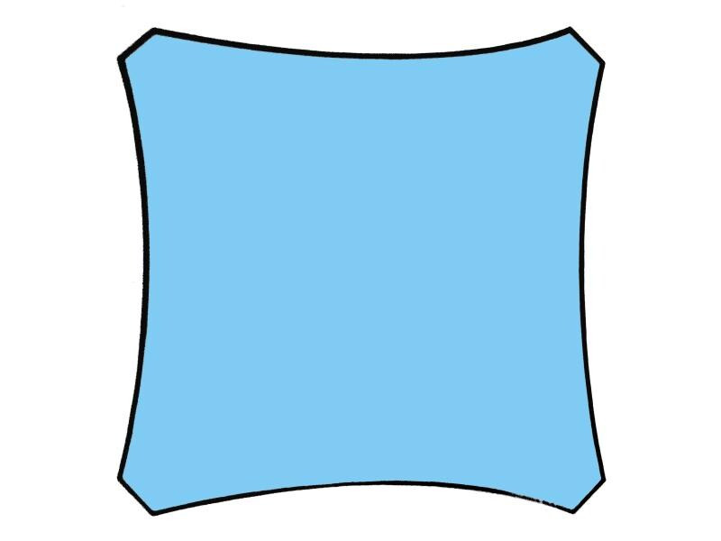 Perel Sonnensegel 360 cm, Quadratisch