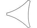 Perel Sonnensegel 500 cm, Dreieck