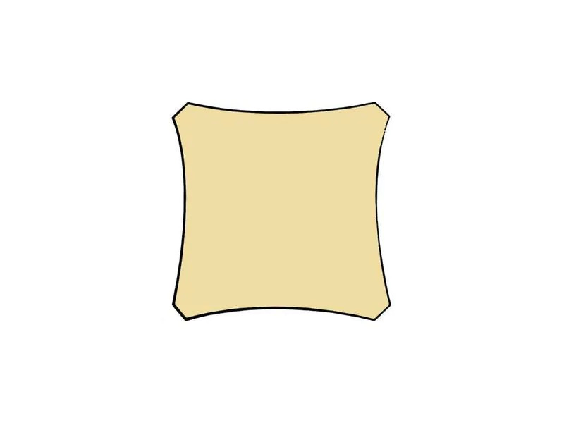 Perel Sonnensegel 500 cm, Quadratisch