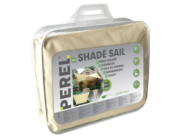 Perel Sonnensegel 500 cm, Quadratisch