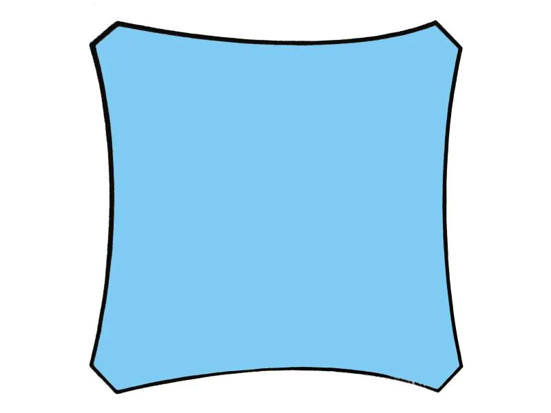 Perel Sonnensegel 500 cm, Quadratisch
