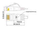 SLIM Slimpatchkabel  Cat 6, UTP, 20 m, Rot