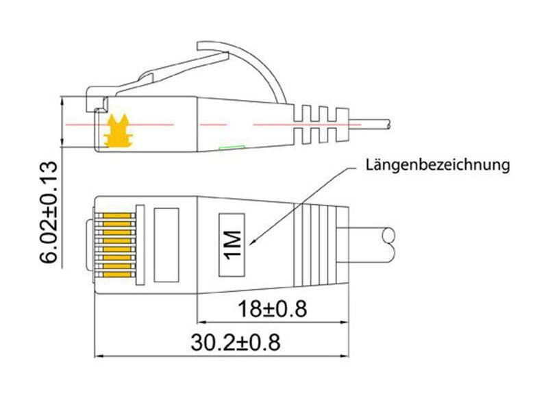 SLIM Slimpatchkabel  Cat 6, UTP, 20 m, Violett