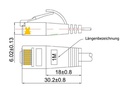 SLIM Slimpatchkabel  Cat 6, UTP, 20 m, Violett