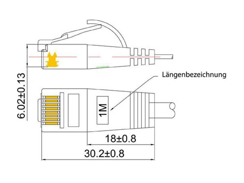 SLIM Slimpatchkabel  Cat 6, UTP, 20 m, Weiss