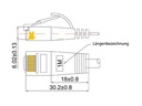SLIM Slimpatchkabel  Cat 6, UTP, 25 m, Blau