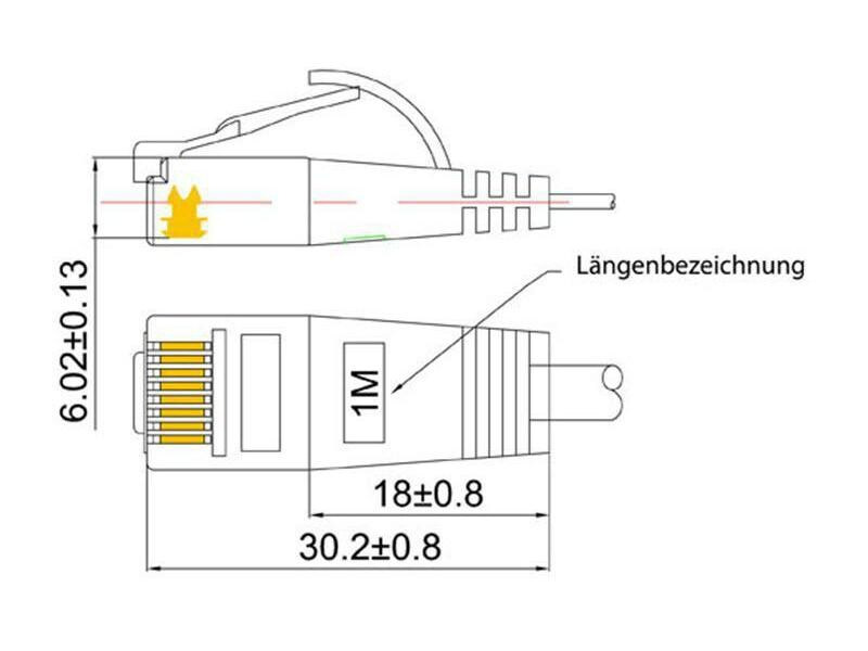 SLIM Slimpatchkabel  Cat 6, UTP, 25 m, Violett