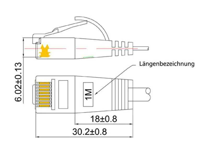 SLIM Slimpatchkabel  Cat 6, UTP, 5 m, Gelb