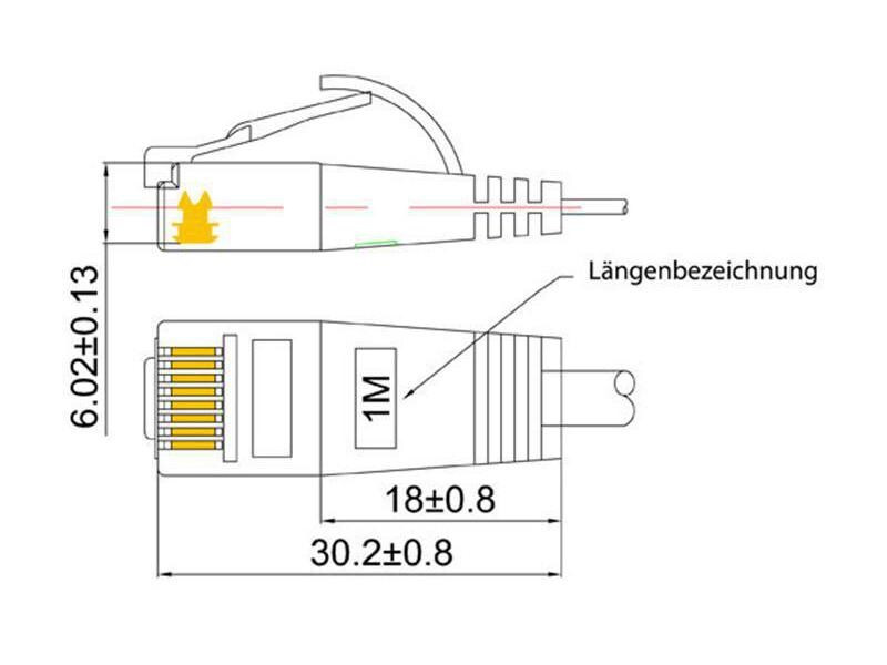 SLIM Slimpatchkabel  Cat 6, UTP, 5 m, Grau
