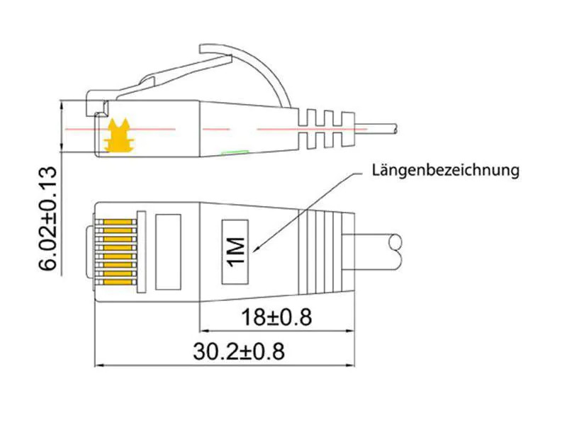 SLIM Slimpatchkabel  Cat 6, UTP, 5 m, Orange