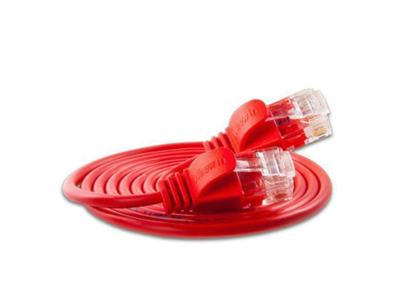 SLIM Slimpatchkabel  Cat 6, UTP, 5 m, Rot