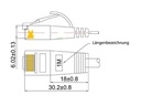 SLIM Slimpatchkabel  Cat 6, UTP, 7.5 m, Blau