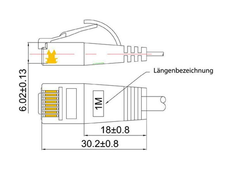 SLIM Slimpatchkabel  Cat 6, UTP, 7.5 m, Gelb