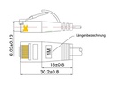 SLIM Slimpatchkabel  Cat 6, UTP, 7.5 m, Gelb