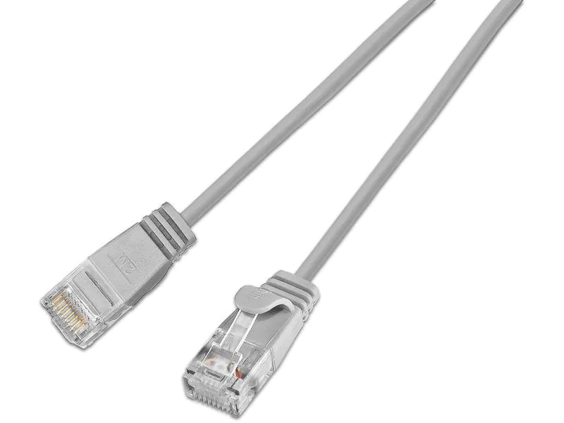 SLIM Slimpatchkabel  Cat 6, UTP, 7.5 m, Grau