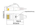 SLIM Slimpatchkabel  Cat 6, UTP, 7.5 m, Grau