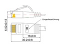 SLIM Slimpatchkabel  Cat 6, UTP, 7.5 m, Rot